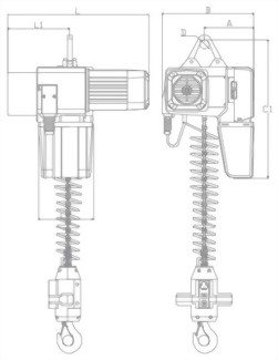 鈎上手控電動吊車(三相220V)